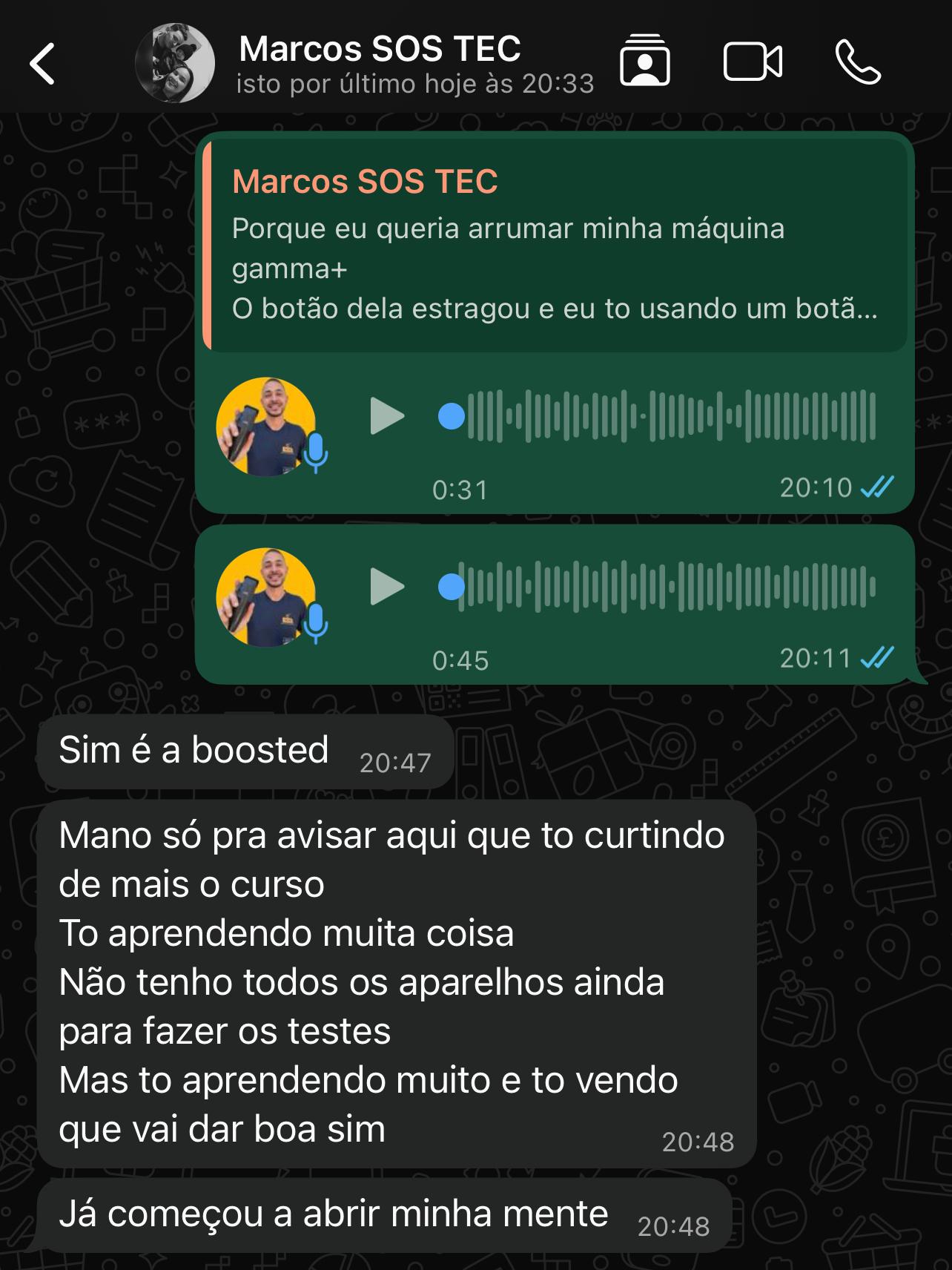 Print de WhatsApp — Marcos